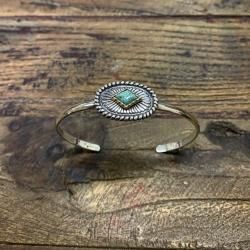 Turquoise forging bangle.