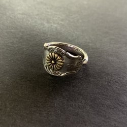  Chrysanthemum  spoon ring / silver925  brass