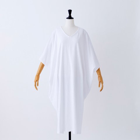 ORGANIC COTTON SLIT DRESS<br>＜WHITE＞