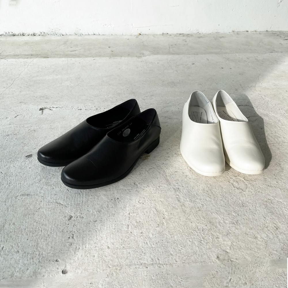 【美品】TRAVEL SHOES bycausser レザースリッポン 24cm TRAVEL SHOES by chausser トラベルシューズバイショセ レザー