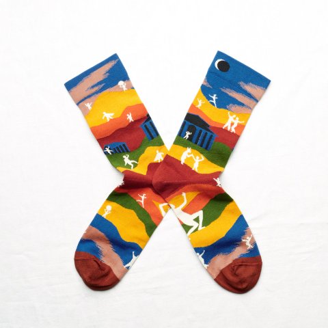 Middle Socks/EC101/L-Rainbow