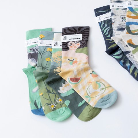 Middle Socks/PN901-Pomme