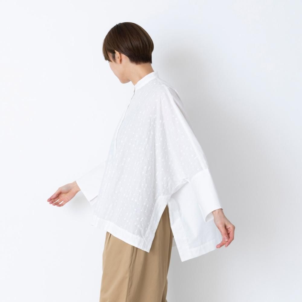 35COFFEEコラボ / フラワーモチーフ刺繍シャツ | JUNRed