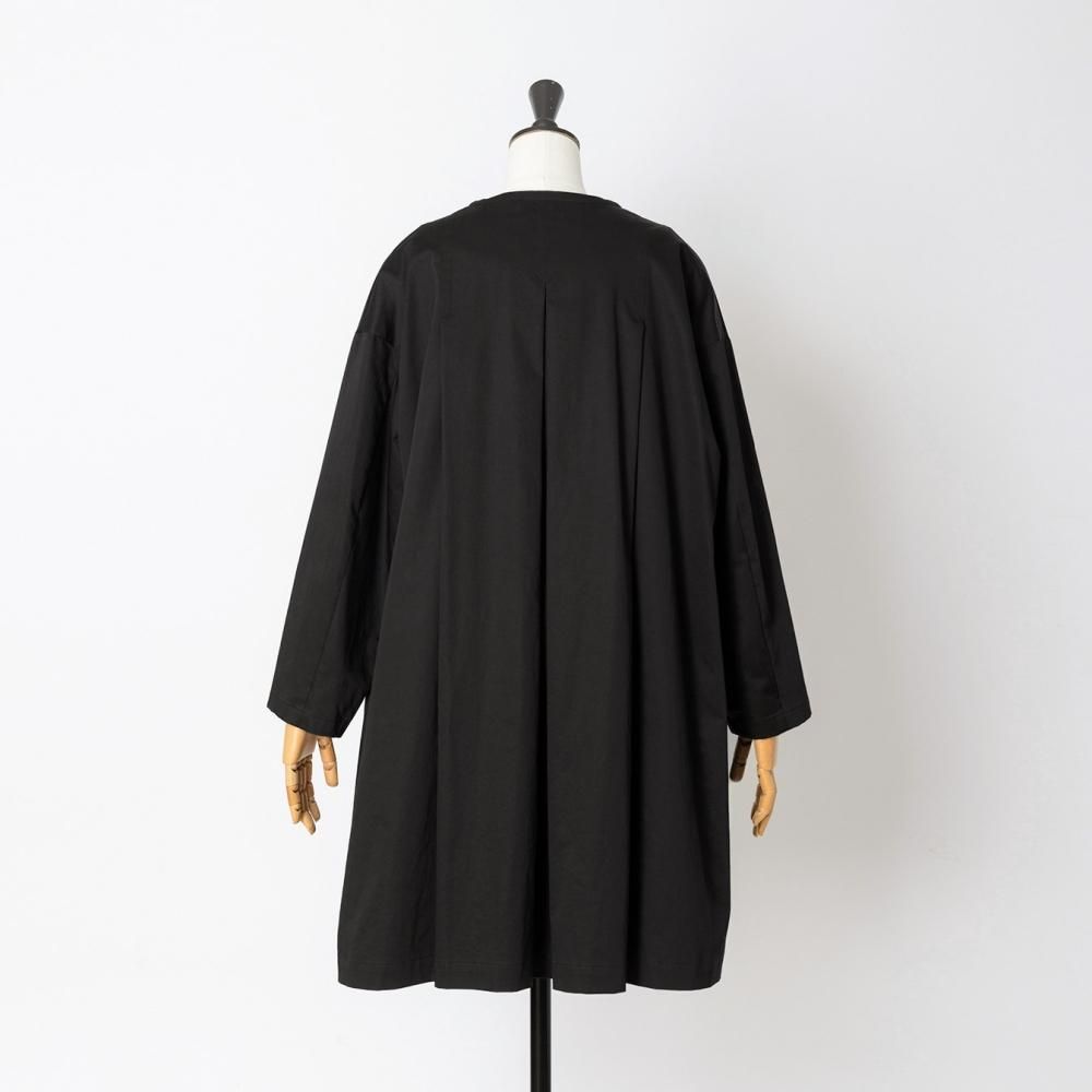 BEAMS HEART｜バックタック ノーカラー ロングコート(S~M