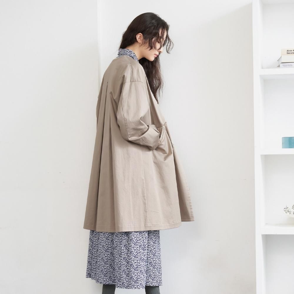 極美品❗️AIMER ウエストタックバックルベルト付き　ノーカラーコート 極美品❗️AIMER ウエストタックバックルベルト付き ノーカラー