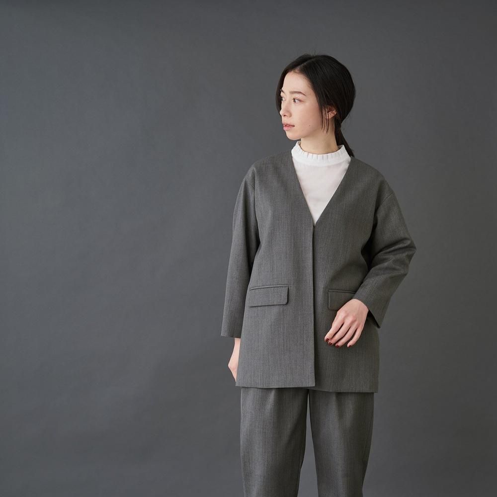 しえすた 　THELINER クルーVネックジャケット しえすた THELINER クルーVネックジャケット Crew-V Neck Jacket｜THE