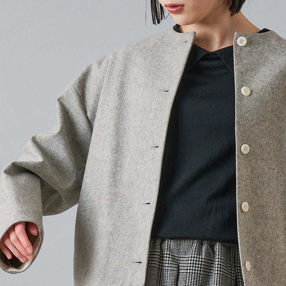 稲沢小町✨DANA PARIS バラ柄 ノーカラージャケットリボンベルト付 楽スタフィット＞ツイード調ノーカラージャケット - ベルーナ