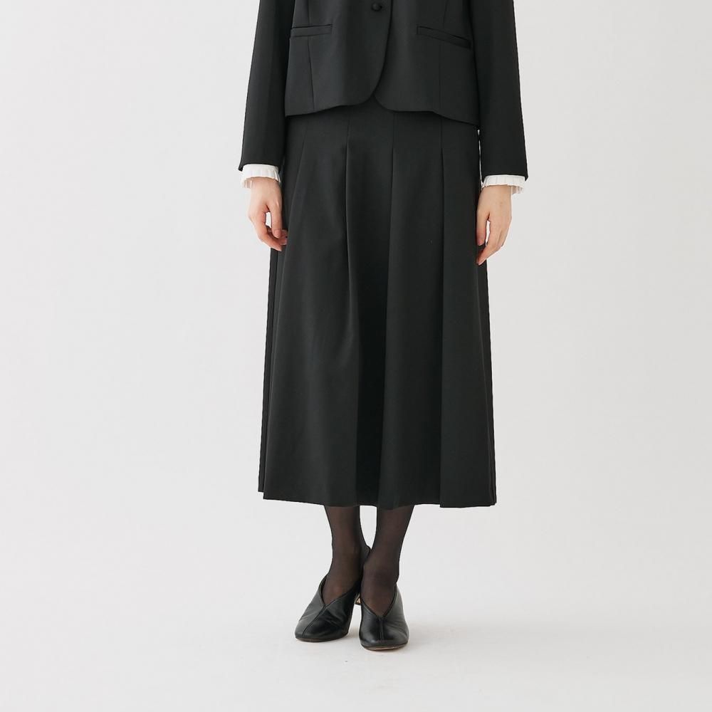 美品　マダム ジョコンダ　ウール混 ストレッチツイルタックフレアスカート40 trim_ofgrc_itemb77e1bfa329111e