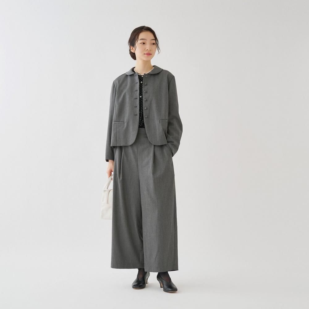 utilite(ユティリテ)  マキシ丈タックパンツ(濃紺) utilite(ユティリテ) マキシ丈タックパンツ(濃紺) 楽天市場