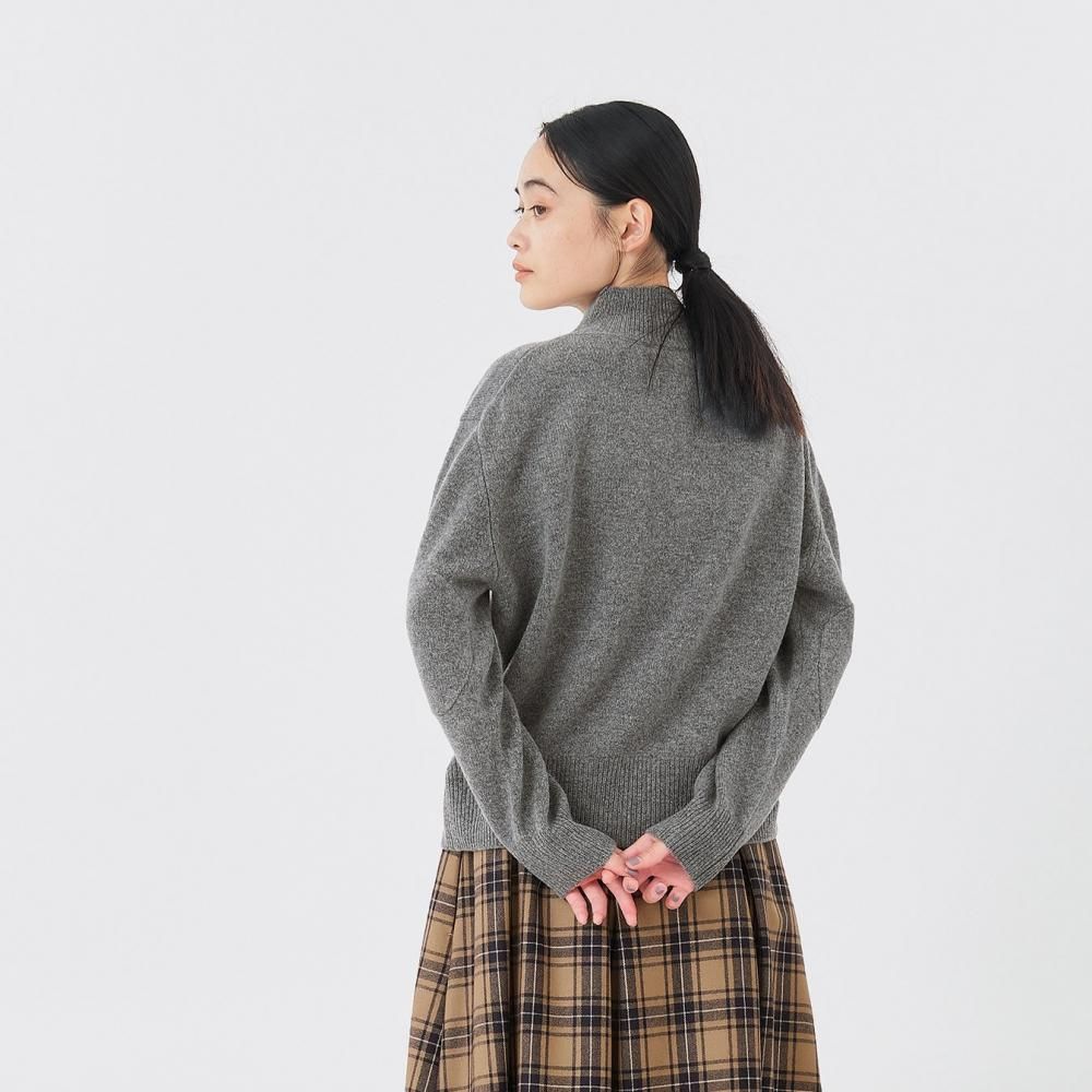 ラムズウール モックネック|エルボーパッチニット - STAMPS ONLINE
