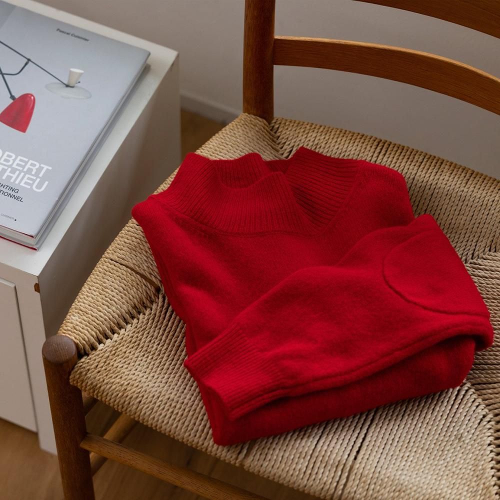 ラムズウール モックネック|エルボーパッチニット - STAMPS ONLINE ラムズウール モックネック|エルボーパッチニット - STAMPS ONLINE