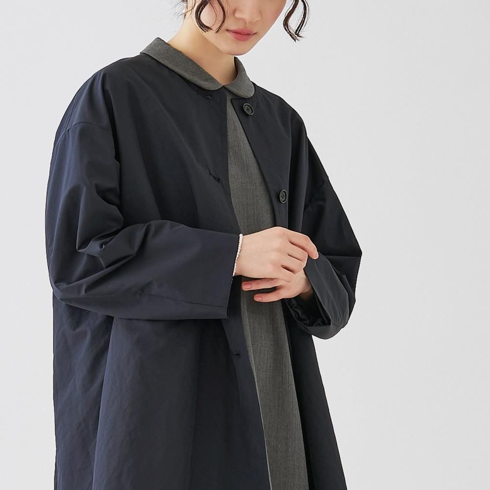 極美品❗️AIMER ウエストタックバックルベルト付き　ノーカラーコート ノーカラーバックタックコート | 高密度ポリエステル - STAMPS
