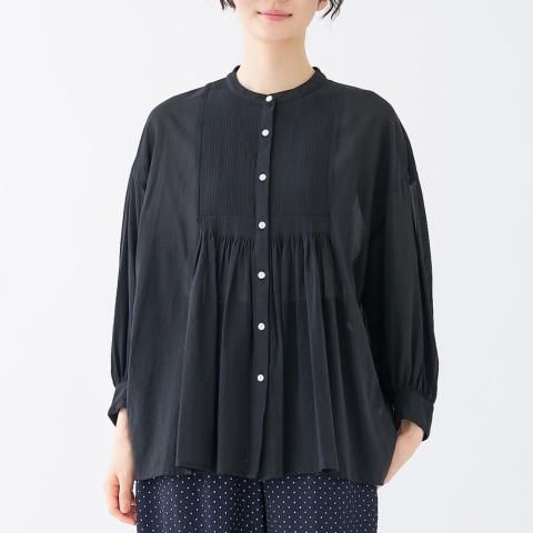 <img class='new_mark_img1' src='https://img.shop-pro.jp/img/new/icons20.gif' style='border:none;display:inline;margin:0px;padding:0px;width:auto;' />[30％OFF]ツイストヤーンコットンポプリン ピンタックシャツの商品画像