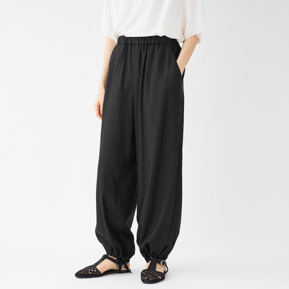 すっぴページ 30％OFF]リネンツイルタンブラー 裾ドローストリング付イージー