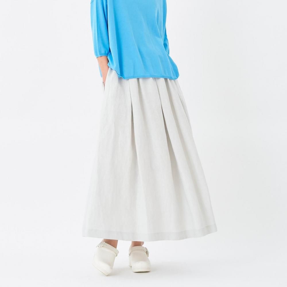 ぽや様 リネンタックギャザースカート | 88cm丈 - STAMPS ONLINE STORE