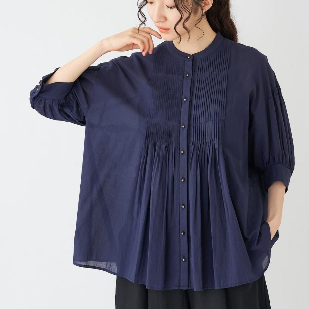 バリエーションボータイシャツ ブラック テクスチャードツイル シャツ ブラック - Eton