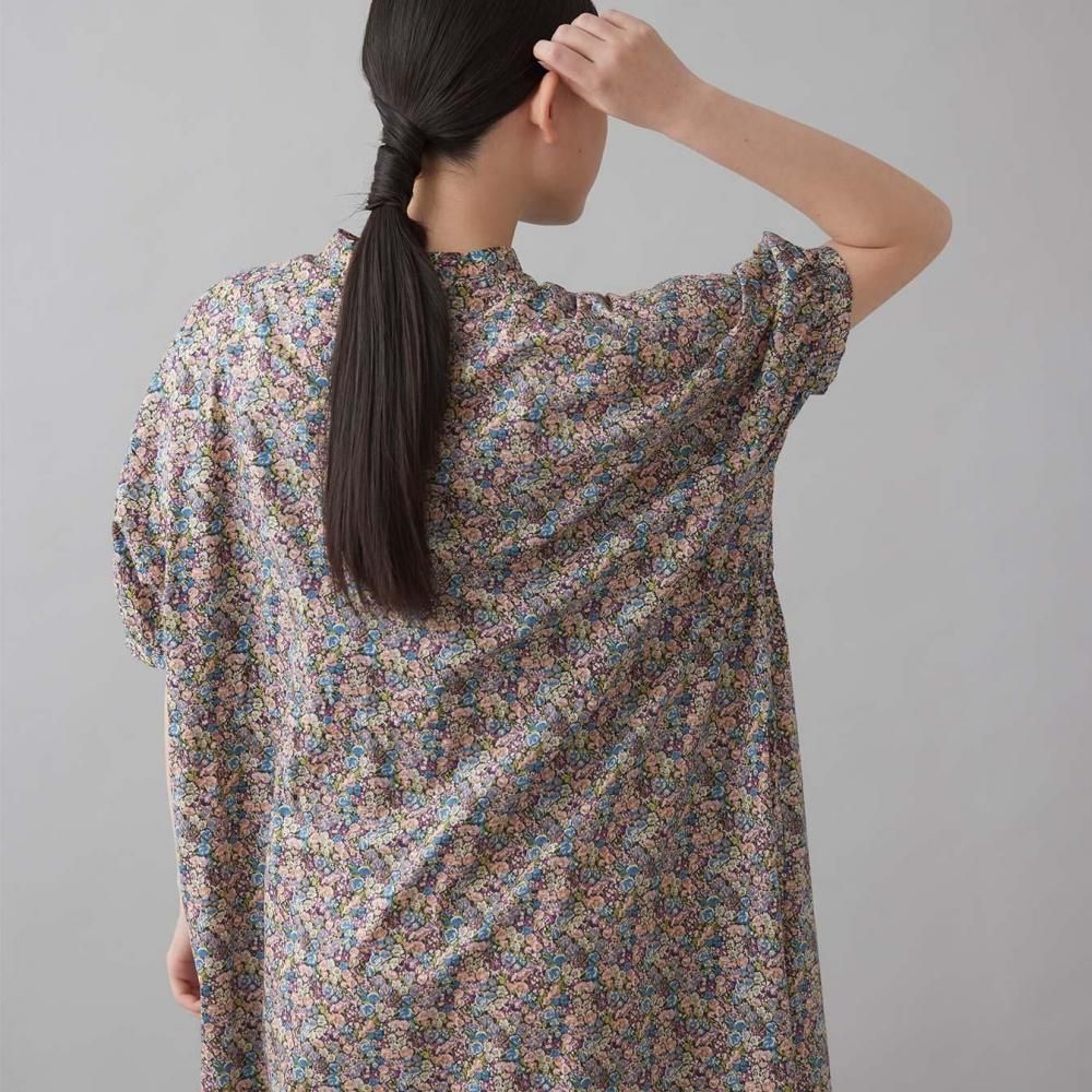 utilité】LIBERTY スタンドカラーシャツワンピース/レディース
