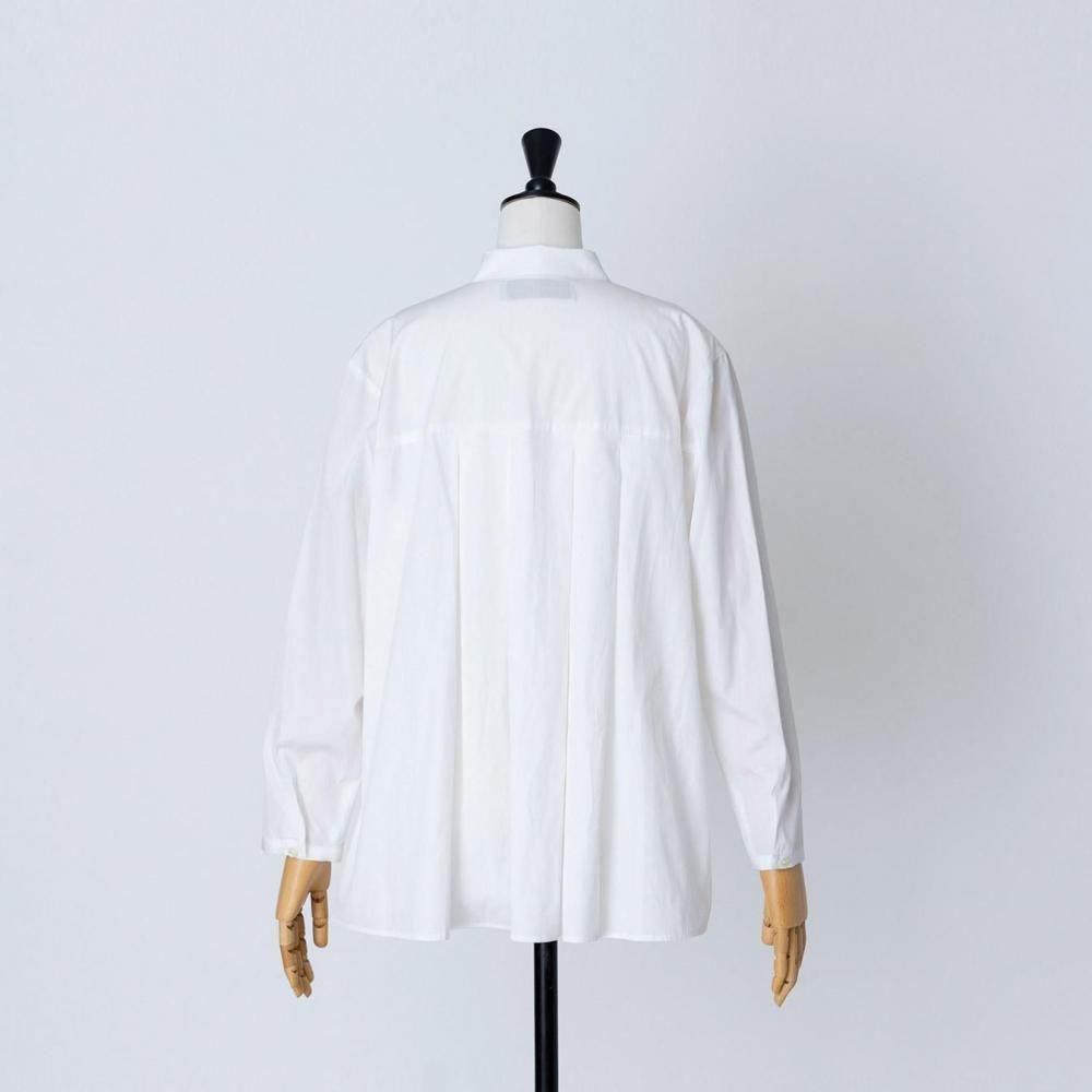 プレミアムクロスギザ | スモールシャツカラーバックタックブラウス