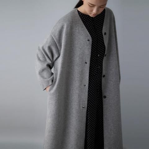 【タグ付き】　utilite ユティリテ　2wayコートワンピース　麻混　グレー utilite｜STAMPS ONLINE STORE｜スタンプス公式オンラインストア