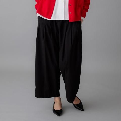 マイクロタイプライター ツータック イージーテーパード ワイドパンツ Dulcamara タイプライターワイドイージーパンツ - tity