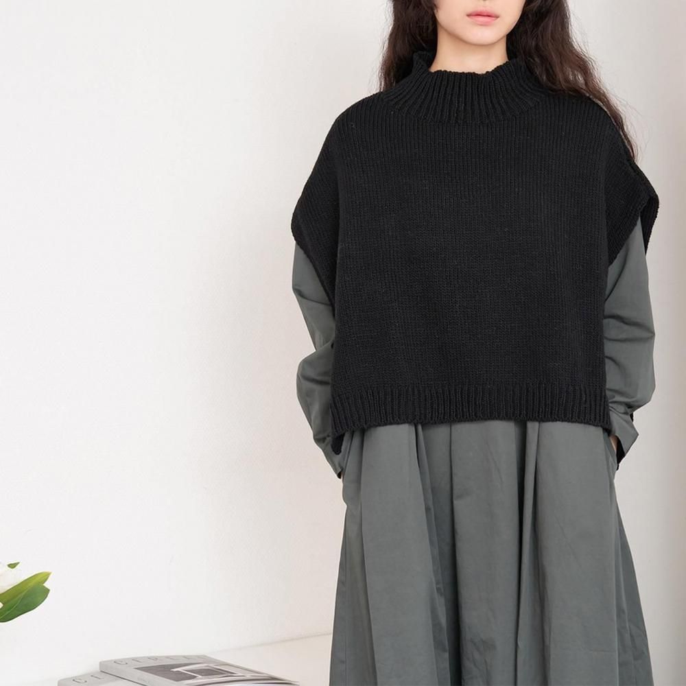 utilité ペルーハイランドウール モックネックベスト ペルーハイランドウール モックネックベスト | おしゃれな秋冬アイテム