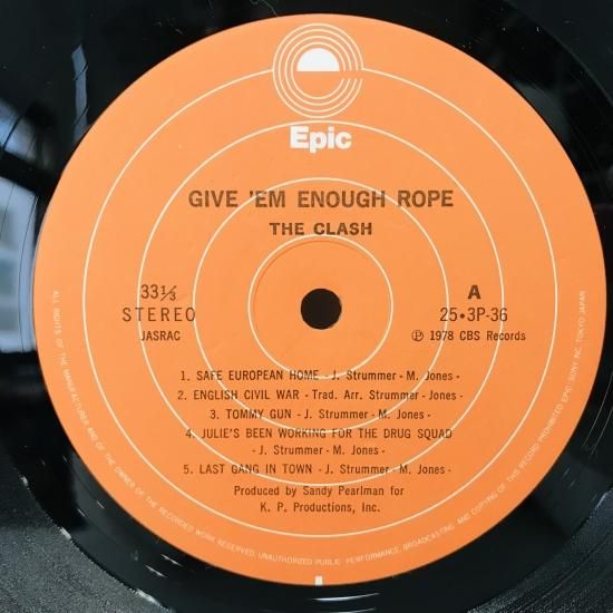 ザ・クラッシュ / 動乱 GIVE 'EM ENOUGH ROPE / LP (G) - 中古