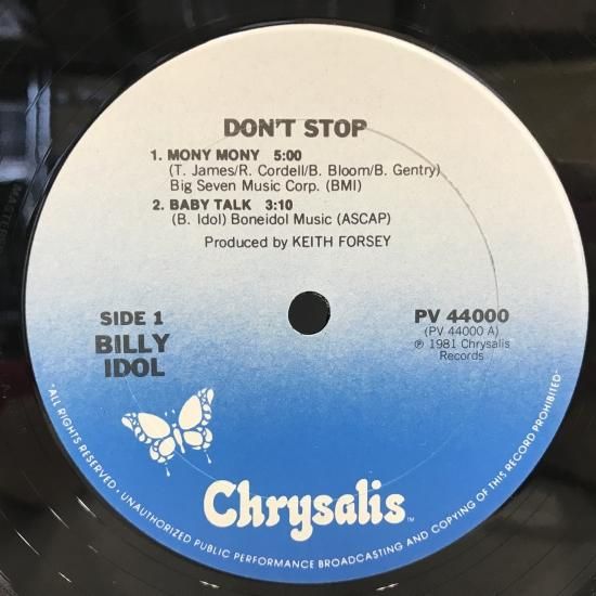 BILLY IDOL ビリー・アイドル / DON'T STOP / EP CHS44000