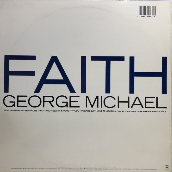 GEORGE MICHAEL / FAITH / LP (F) - 中古レコード通販 東京コレクターズ