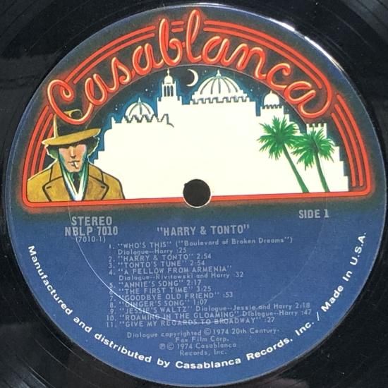 HARRY AND TONTO / ORIGINAL MOTION PICTURE SOUNDTRACK / LP（Q