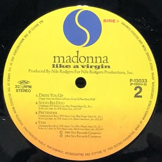 マドンナ / ライク・ア・ヴァージン / LP（V） - 中古レコード