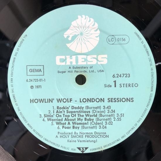 HOWLIN' WOLF / THE LONDON HOWLIN' WOLF SESSIONS / LP（T