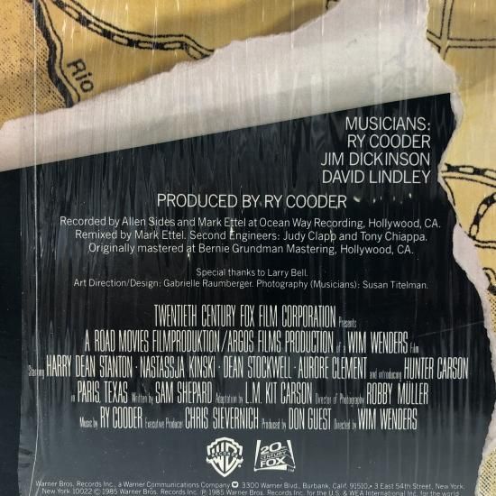 PARIS, TEXAS / ORIGINAL MOTION PICTURE SOUNDTRACK (RY COODER) / LP(H ...