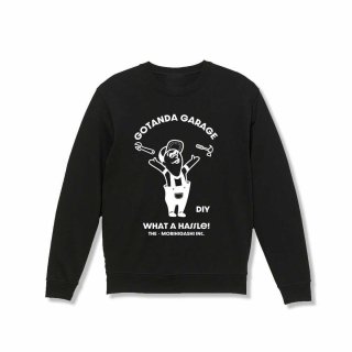 GOTANDA GARAGE CREW NECK SWEAT (BLACK)