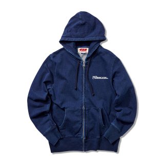 12.2oz INDIGO ZIP-UP HOODIE