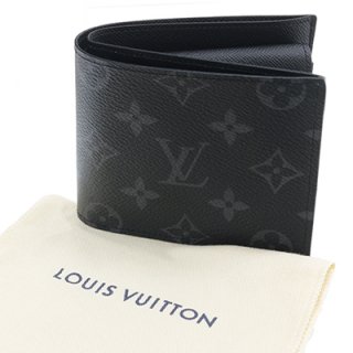 LOUIS VUITTON ルイヴィトン M62545 ポルトフォイユ・マルコNM モノグラム・エクリプスキャンバス 二つ折り財布 小銭入れあり メンズ財布