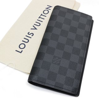 LOUIS VUITTON ルイヴィトン N62665 ポルトフォイユ・ブラザ ダミエ・グラフィットキャンバス 二つ折り 長財布 コートウォレット メンズ財布