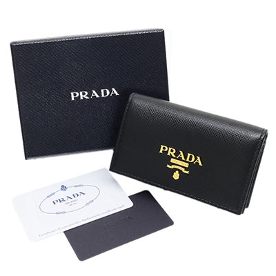 PRADA プラダ 1MC QWA F SAFFIANO METAL NERO ブラック 名刺入れ カードケース