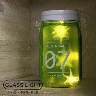 SLOWER GLASS LIGHT TABLE NUMBER SLW104 グラスライト 星形 スターGREEN 07