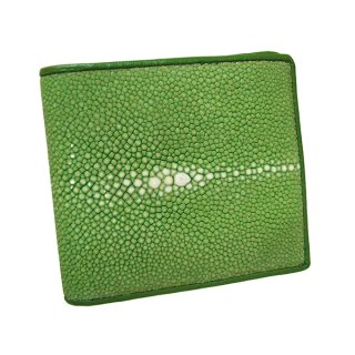 スティングレイ メンズ二つ折り財布 SJSK-E1563-GR グリーン エイ革 ガルーシャ エキゾチックレザー