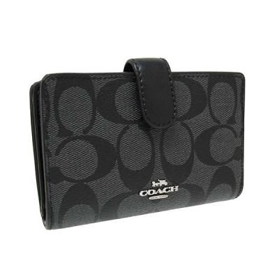 COACH コーチアウトレット 二つ折り財布 F23553 SVDK6 SV/BLACK SMOKE