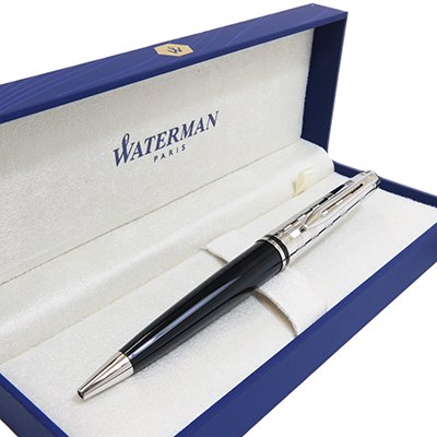WATERMAN ウォーターマン ボールペン エキスパートDX S0952350 ブラックCT シルバー×ブラック ブラック字 ツイスト式 