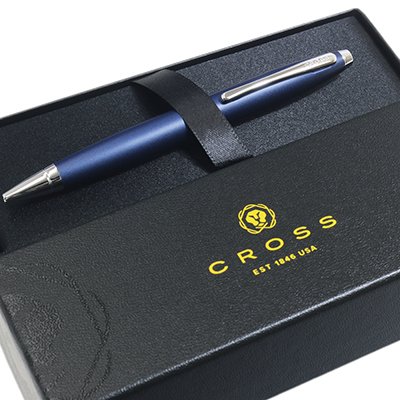CROSS クロス Calais カレイ AT0112-18 ミッドナイトブルー ボールペン ブラック字 レフィル（8513 中字 M） 