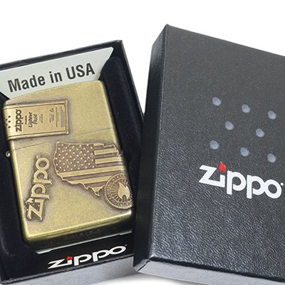 Zippo ジッポー ZPオールドメタル1 BSユーズド加工 ジッポロゴ ブラスバレル メタルプレート オイルライター