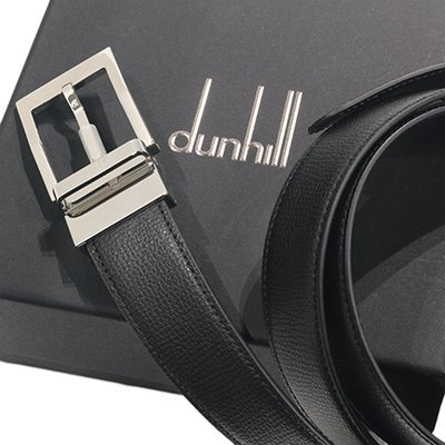 dunhill ダンヒル ベルト 21R4T58CR 001 42 ブラック 110cm リバーシブル カット調整可能 メンズベルト