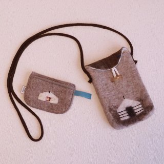 羊毛フェルトミニバッグ＆ネームカードホルダー【Bセット】