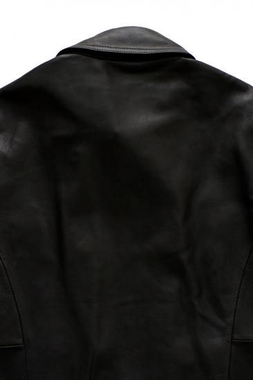Porter Classic - SHEEP LEATHER DOUBLE JACKET - BLACK