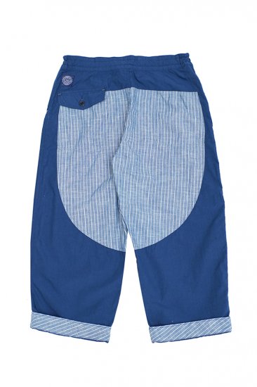 Porter Classic - SWISS COTTON WIDE PANTS - BLUE ポータークラシック