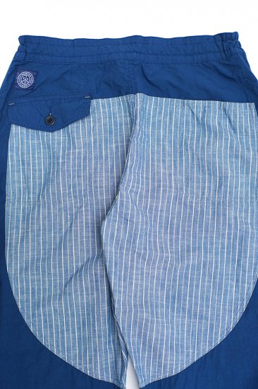 Porter Classic - SWISS COTTON WIDE PANTS - BLUE ポータークラシック