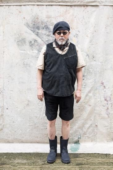 サイズ3!Porter Classic スウェードベスト Porter Classic - GOAT SUEDE VEST - BLACK ポータークラシック