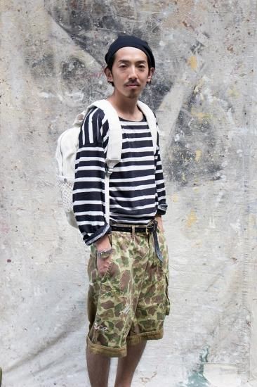 Porter Classic ARTIST BORDER LONG T-SHIRT ポータークラシック